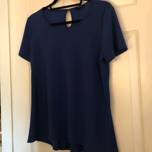 Short sleeve blue woman’s blouse